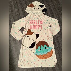 Squishmallow hooded long-sleeve nightgown